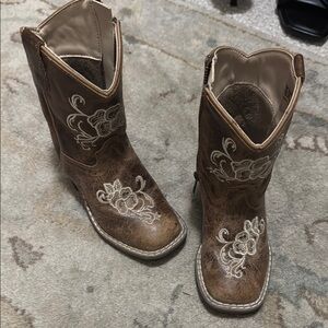 Brown Western Embroidered Boots